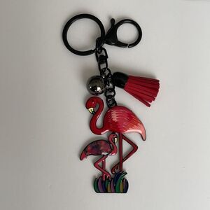 🆕🎄PINK FLAMINGO KEY RING